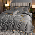 Luxury wahsed silk bedsheet bedding set